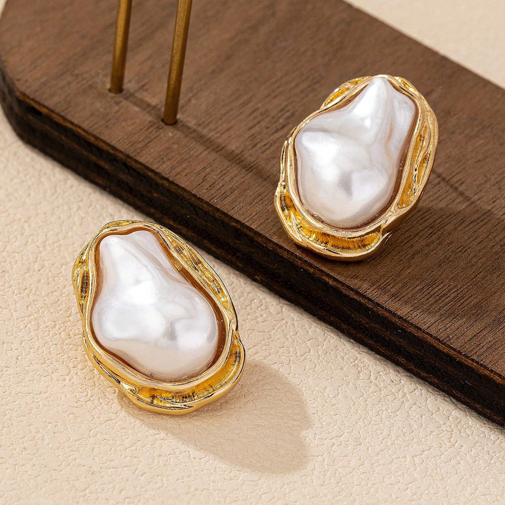 Brinlee Vintage Pearl Jewelry Set - Earrings [GHCMVA5I]