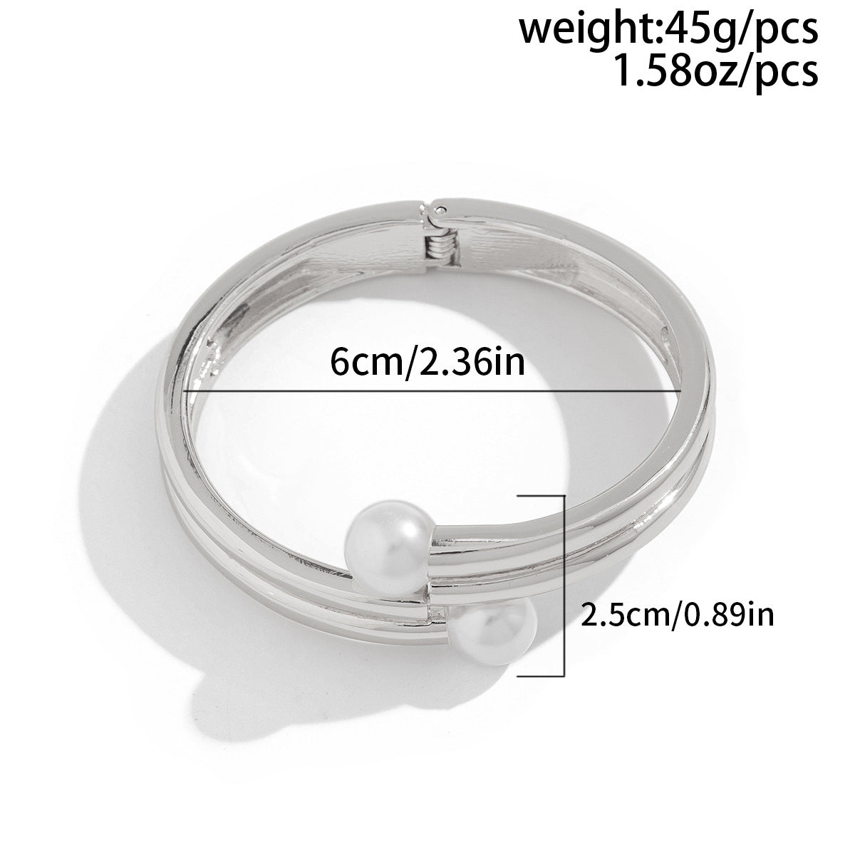 Samantha Pearl Diamond Statement Bracelet - Style 2 - Silver [J6TZEO9B]