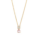 Birthstone Pendant Necklace - October (Clear) [B4R9ELYR]