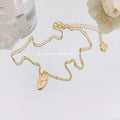 Gold Portrait Pendant Necklace - Gold Oval Figure Necklace [DRLWY1RC]