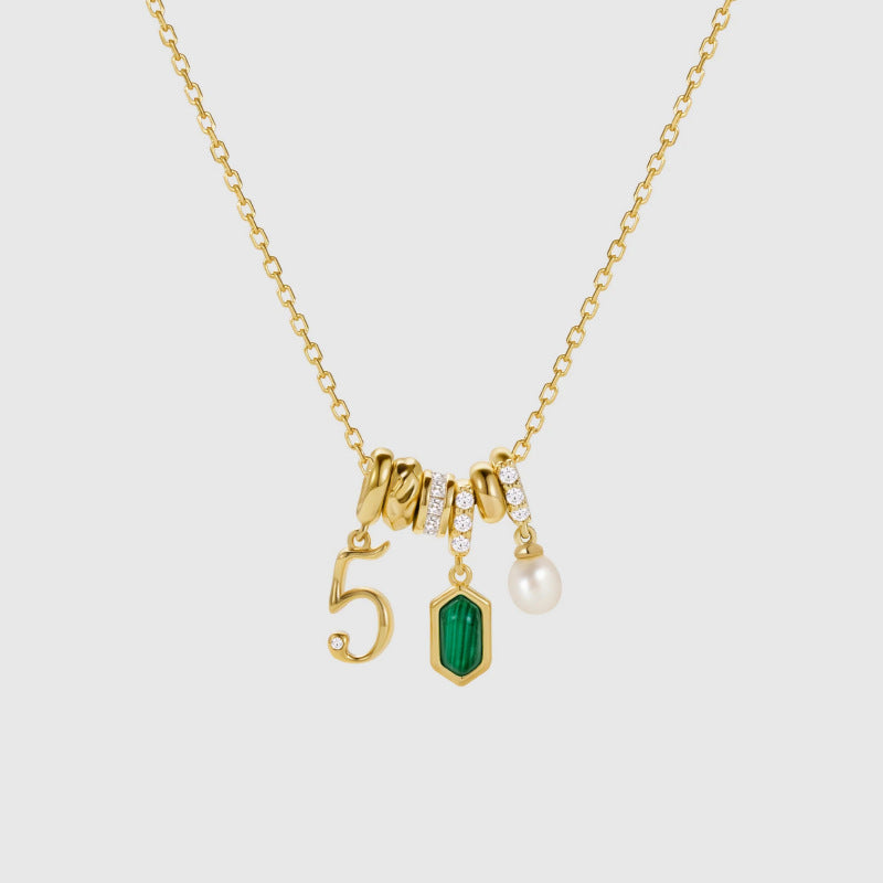 Geometric Pendant Layered Necklace - Style 5 [89BPO9O1]
