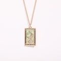 Athena Gilded Tarot Charm Necklace - Moon (Oil Dripping) [J7OOWPV8]