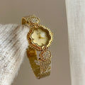 Vintage Camellia Bracelet Watch - Gold Band Gold Dial [N3RXDKCL]