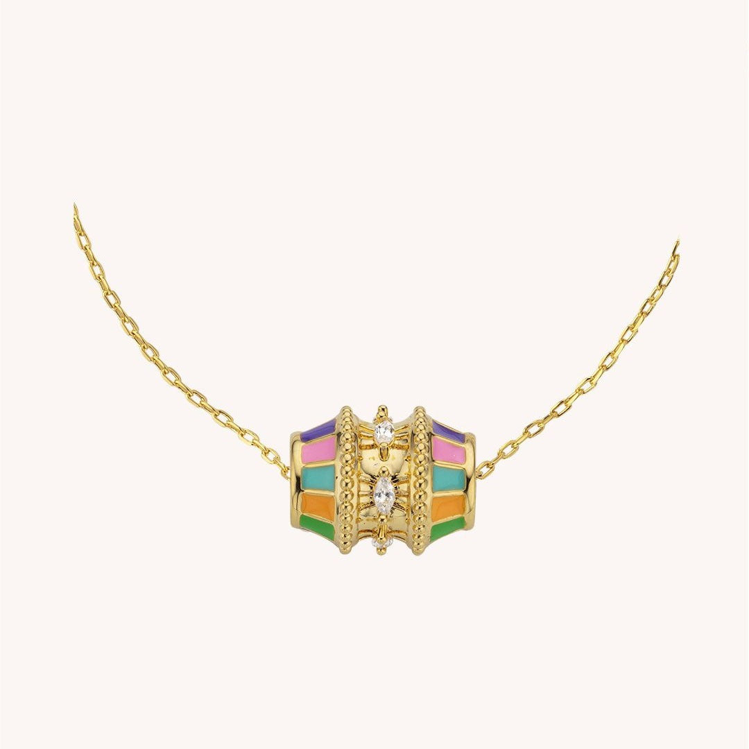 Twisted Chain Link Necklace - Multicolor O-Chain [HRI6B0M2]