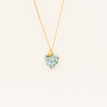 Heart Locket Pendant Necklace - Floral Heart Locket Necklace [K2418IQ7]