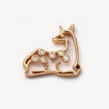 Floating Glass Locket Pendant Necklace - Sika Deer (Single Charm) [643HLWPC]