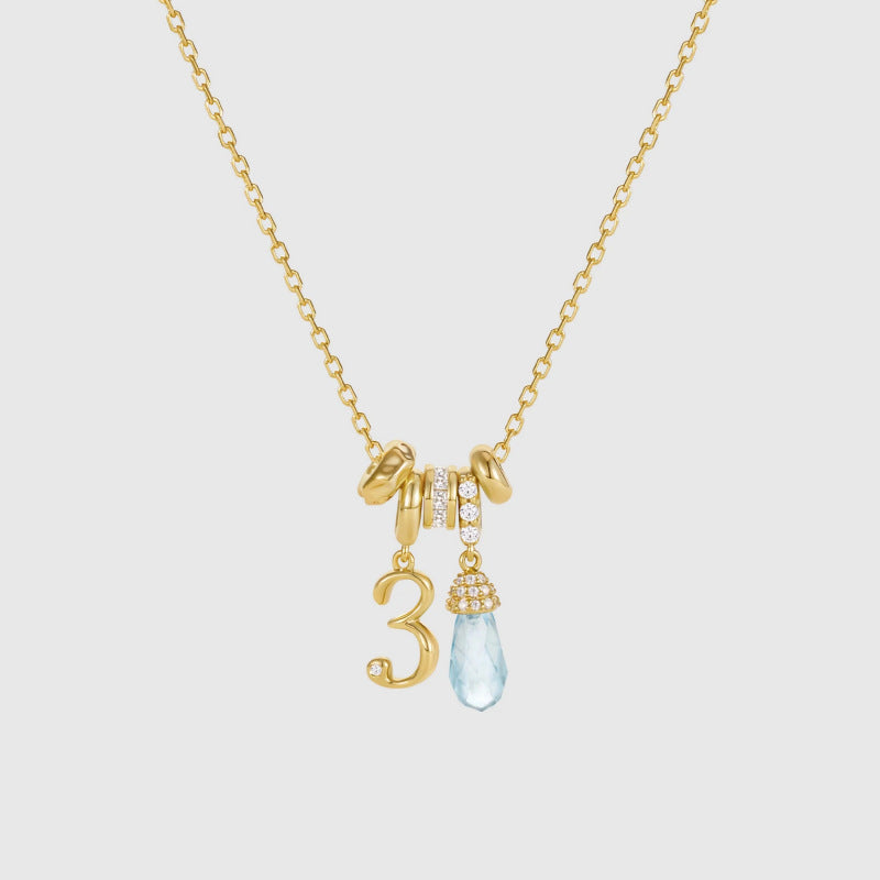 Geometric Pendant Layered Necklace - Style 3 [LNWH7NID]