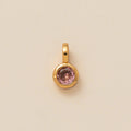 Gisselle Dainty Birthstone Necklace - Round October Pendant [QD8VXS1X]