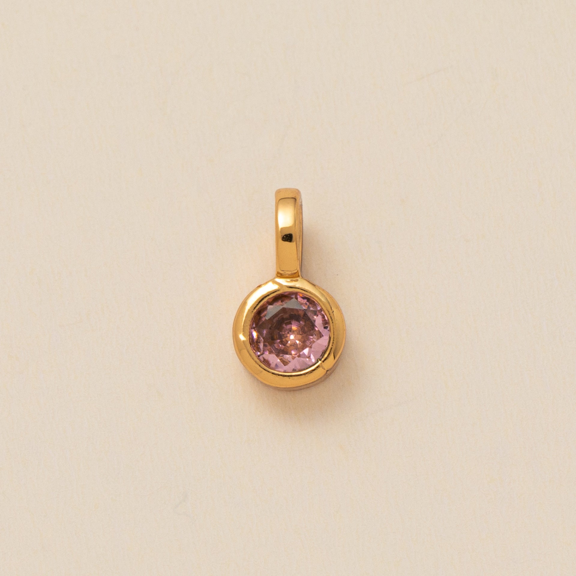 Gisselle Dainty Birthstone Necklace - Round October Pendant [QD8VXS1X]