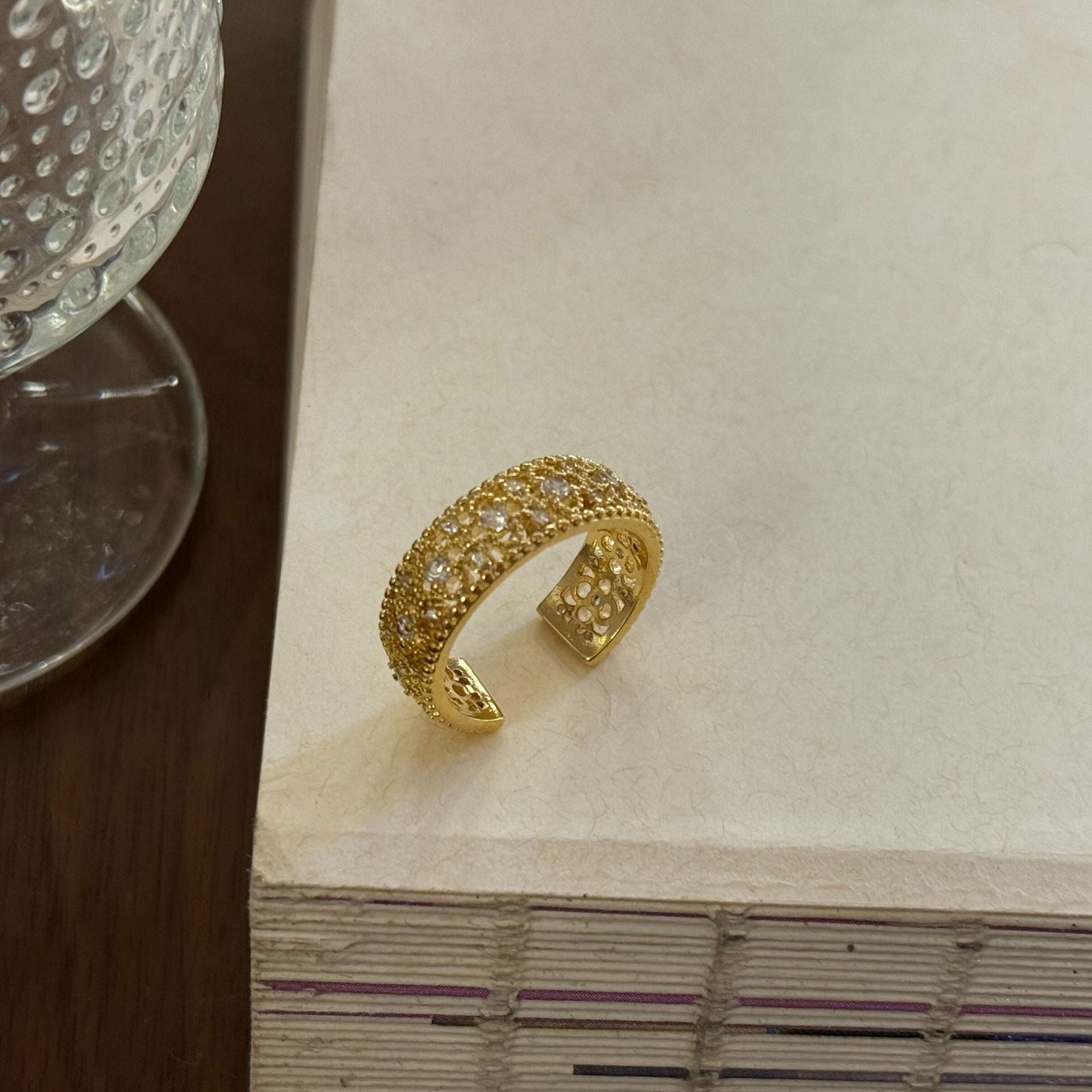 Mercy Zircon Lace Ring - Gold Dainty Lace Zircon Ring [8TFP4DFM]