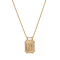 Celestial Charm Pendant Necklace - Letter M [AK89LFUV]