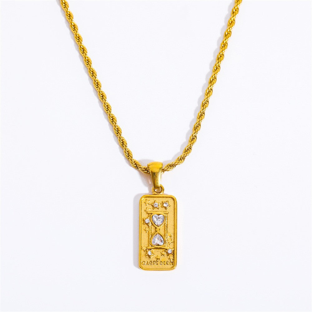 Erynn Gold-Plated Tarot Necklace - Golden Strength [GTK032PL]