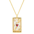 Tarot Card Pendant Necklace - The Lovers [LBJSAS2D]