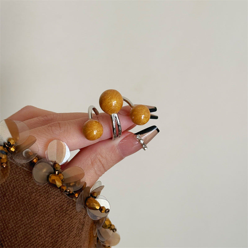 Kelsy Enamel Heart Open Ring - 9 [T8GGNTP1]