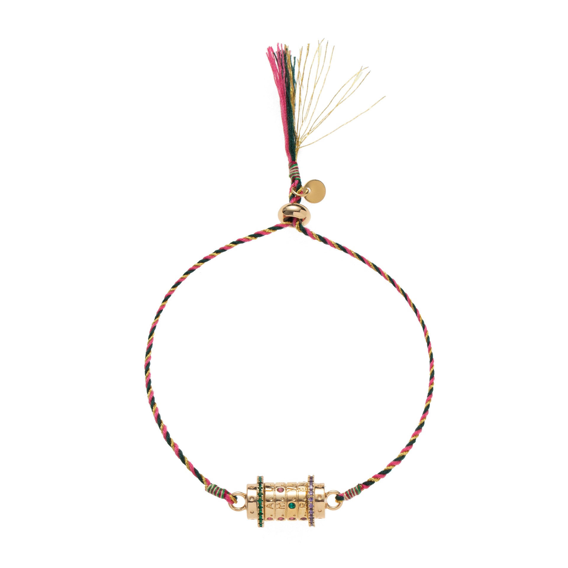 Elouise Gilded Tarot Pendants - Pink Green Bracelet [DZ9ITCE2]