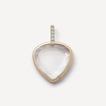 Floating Charm Locket Necklace - Flat Triangle Transparent Locket Necklace (O-Chain) [0JVG5ZHS]
