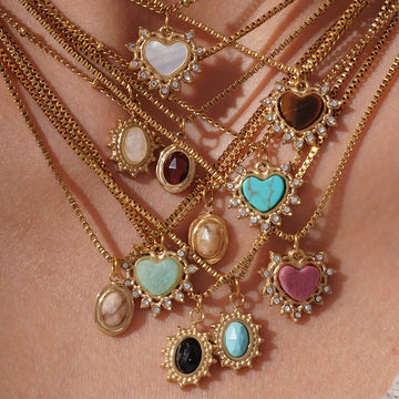 Rue Natural Stone Pendant Necklace
