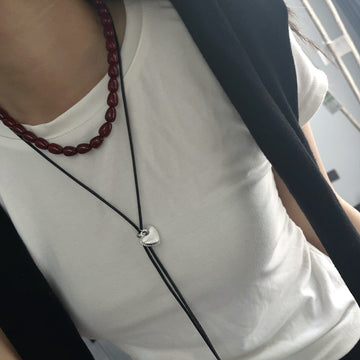 Odessa Brushed Pendant Necklace