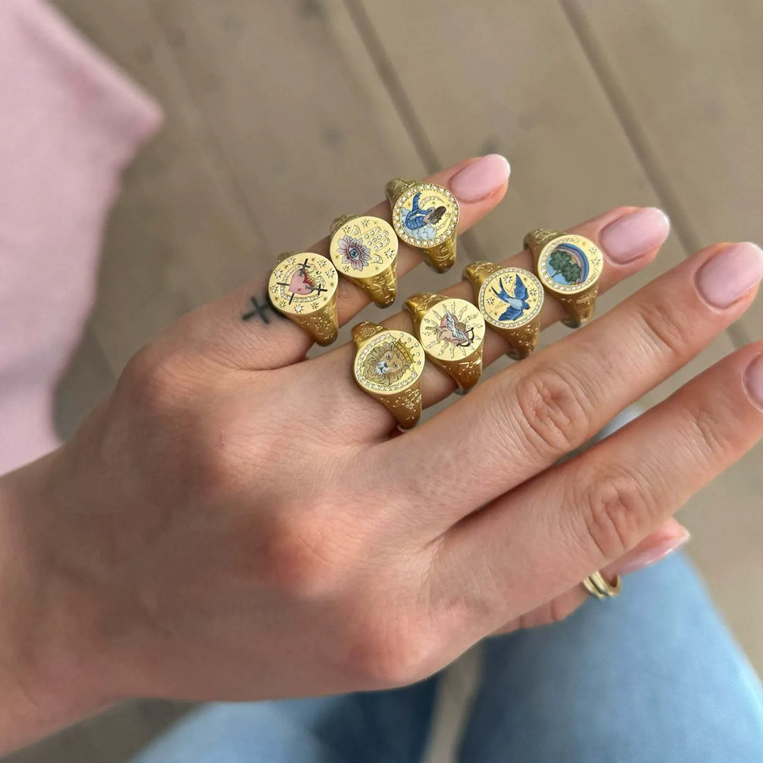 Annora Painted Adjustable Rings