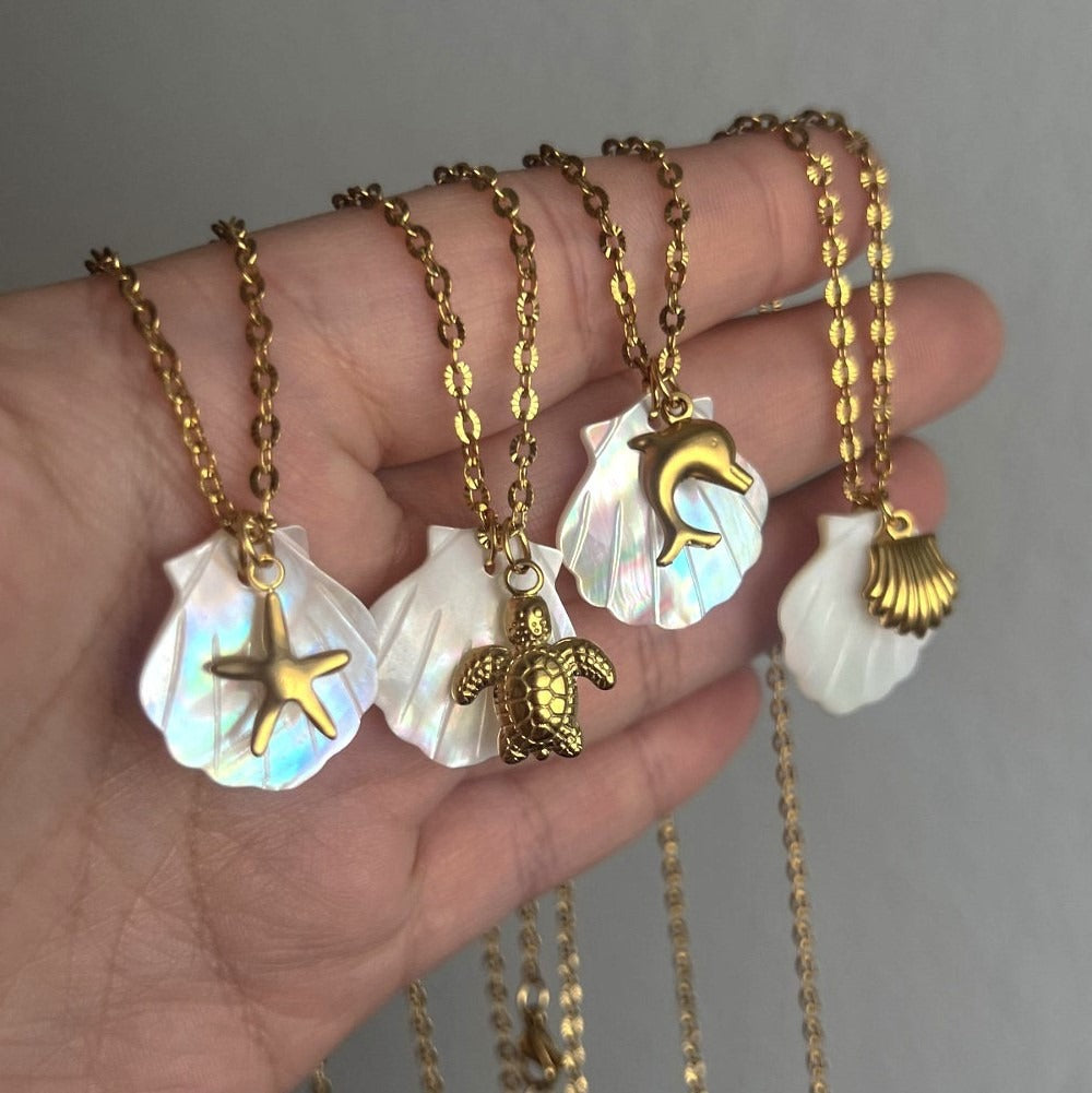 Susie Ocean Charm Shell Necklace
