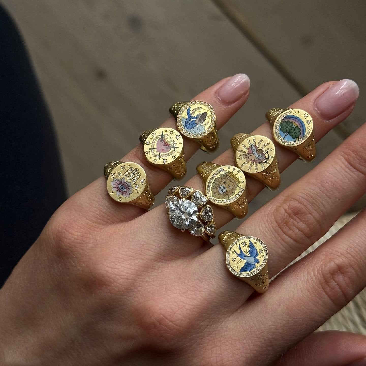 Annora Painted Adjustable Rings