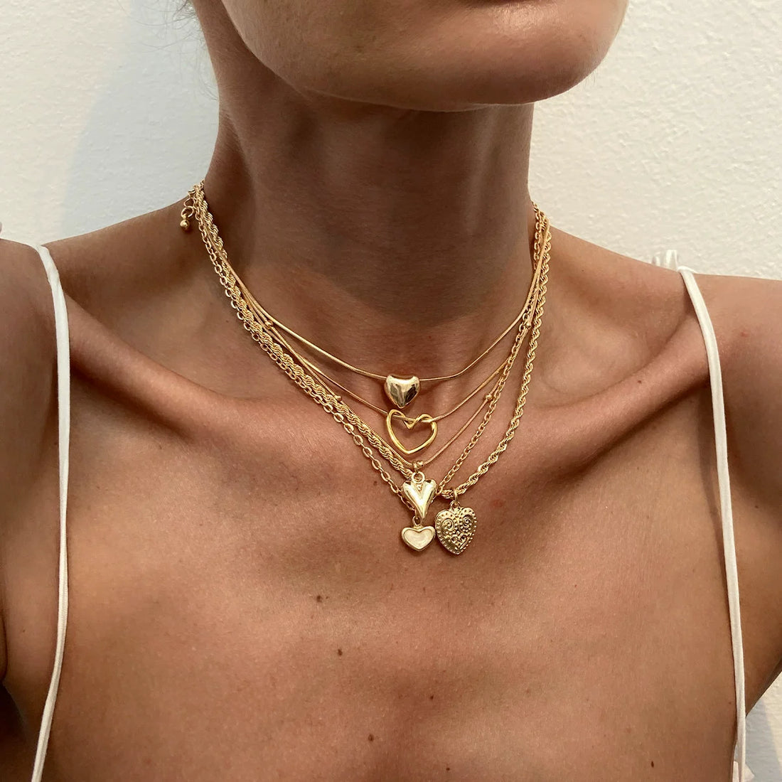 Missy Jewelry - Aadhya Heart Pendant Necklace Set