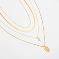 Missy Jewelry - Aaliah Layered Cross Medallion Necklace