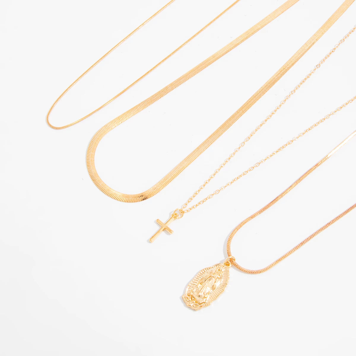 Missy Jewelry - Aaliah Layered Cross Medallion Necklace
