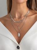 Missy Jewelry - Aaliah Layered Cross Medallion Necklace
