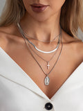 Missy Jewelry - Aaliah Layered Cross Medallion Necklace