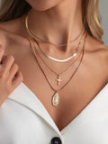 Missy Jewelry - Aaliah Layered Cross Medallion Necklace