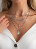 Missy Jewelry - Aaliah Layered Cross Medallion Necklace