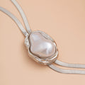 Missy Jewelry - Aamiyah Pearl Y-Shape Gold Necklace