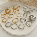Missy Jewelry - Aasiyah Irregular Butterfly Ring Set