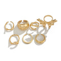 Missy Jewelry - Aasiyah Irregular Butterfly Ring Set - Gold Color