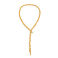 Missy Jewelry - Adeena Braided Lariat Chain Necklace - Gold Color