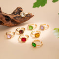 Missy Jewelry - Alaina Colorful Square Stone Ring Set