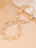 Missy Jewelry - Alana Hammered Geometric Bracelet Set