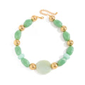 Missy Jewelry - Allanah Faux Jade Beaded Necklace - Green Color