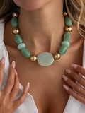 Missy Jewelry - Allanah Faux Jade Beaded Necklace