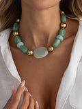 Missy Jewelry - Allanah Faux Jade Beaded Necklace