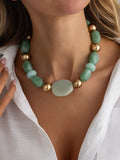 Missy Jewelry - Allanah Faux Jade Beaded Necklace