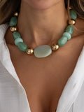 Missy Jewelry - Allanah Faux Jade Beaded Necklace
