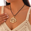 Missy Jewelry - Aloni Swirl Pendant Cord Necklace