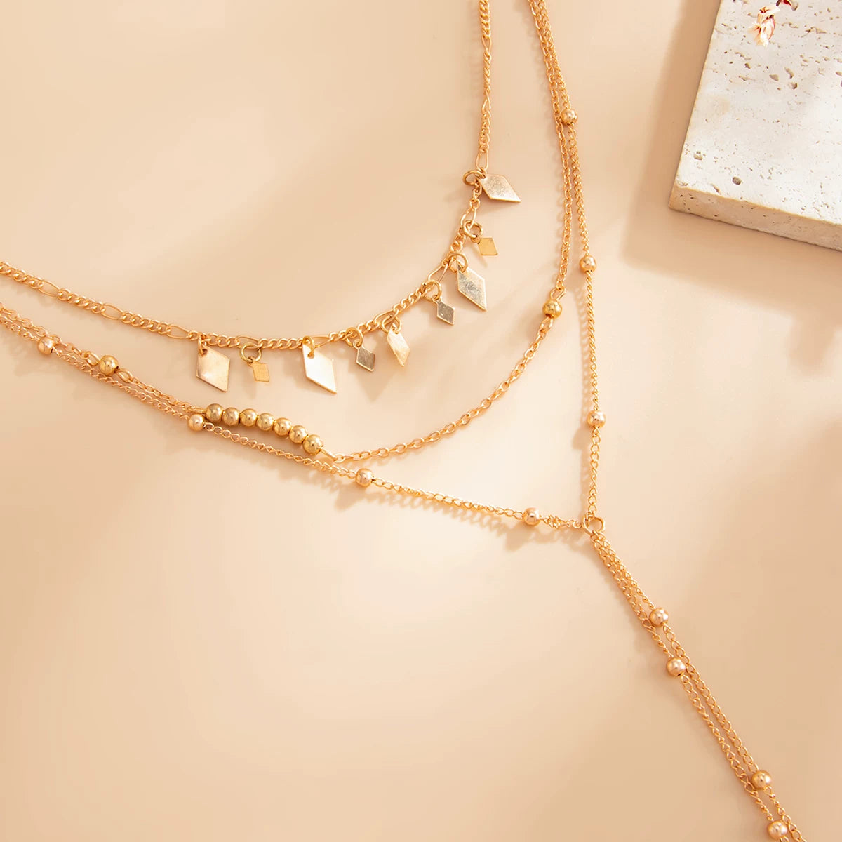Missy Jewelry - Alorah Layered Tassel Necklace Set