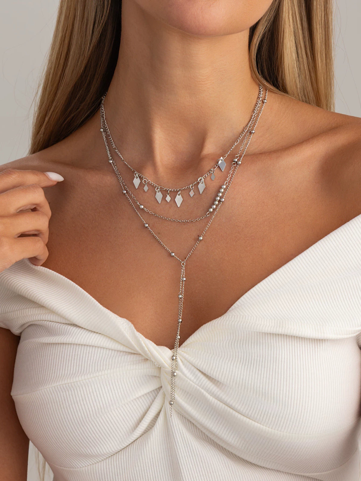 Missy Jewelry - Alorah Layered Tassel Necklace Set