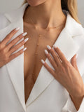 Missy Jewelry - Amaiah Dainty Bead Lariat Necklace