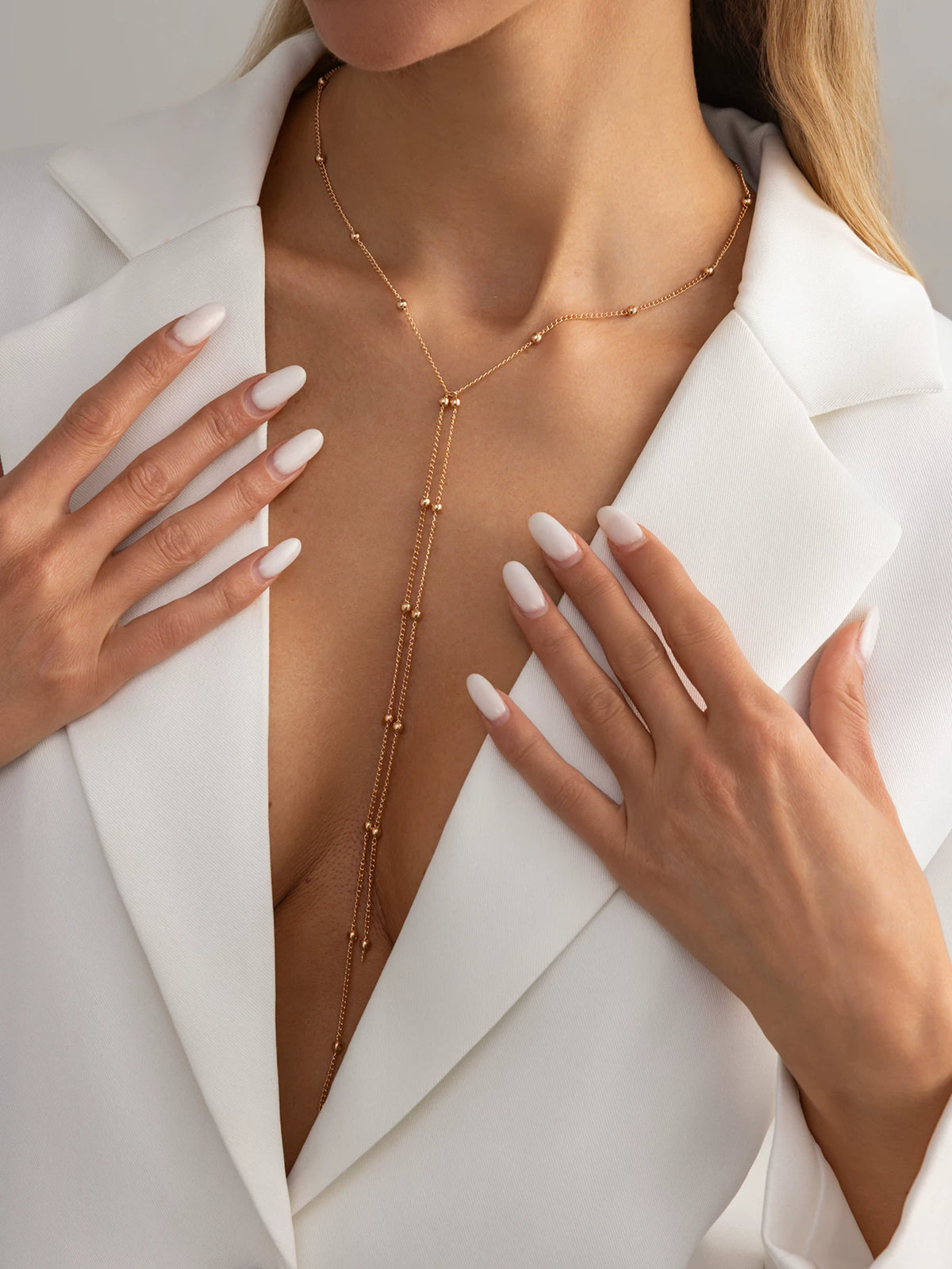 Missy Jewelry - Amaiah Dainty Bead Lariat Necklace