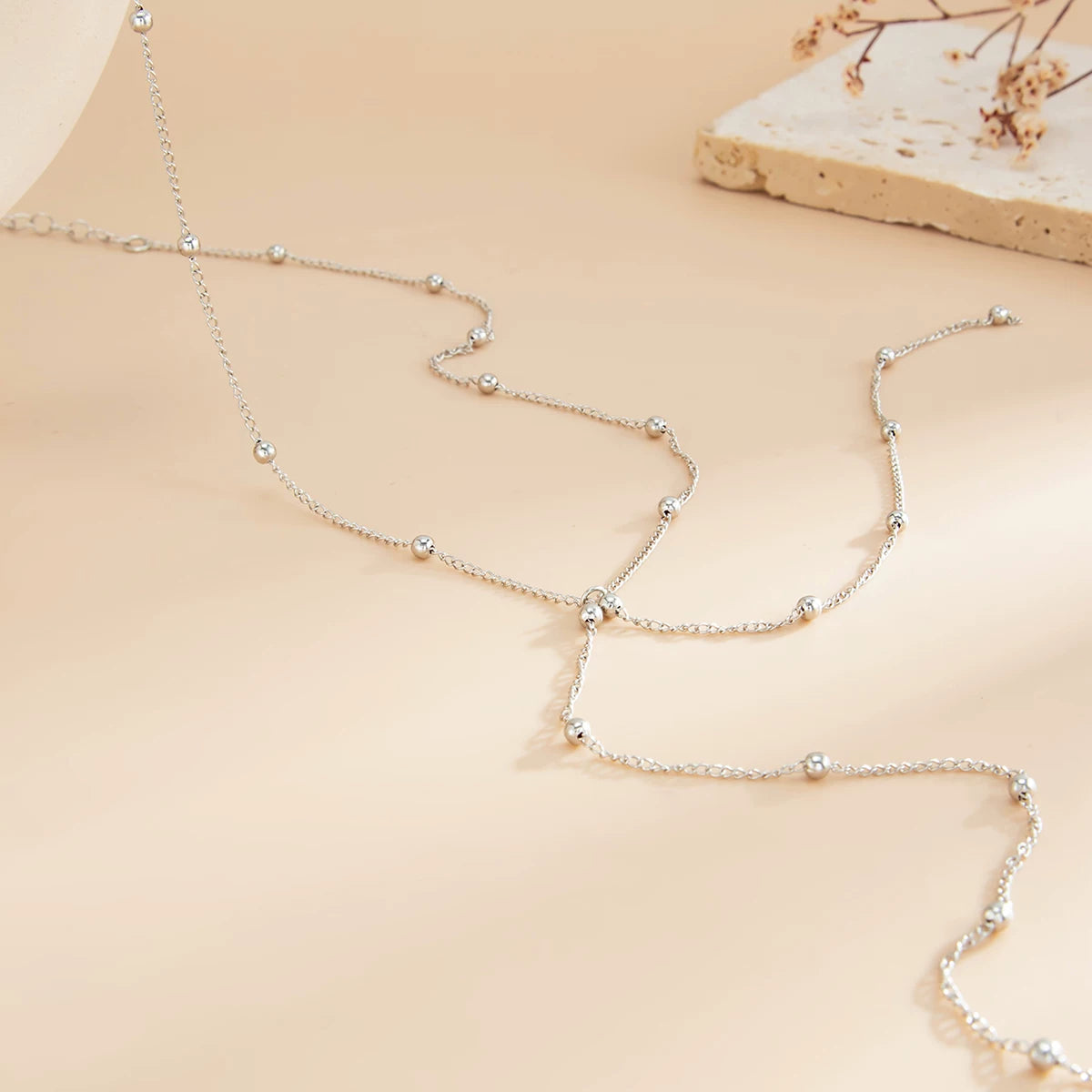 Missy Jewelry - Amaiah Dainty Bead Lariat Necklace