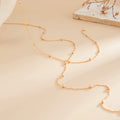 Missy Jewelry - Amaiah Dainty Bead Lariat Necklace